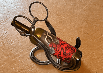 snaffle bit wine holder